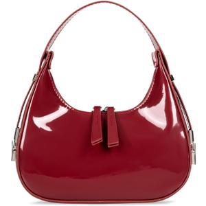 Women's Crescent Shoulder Bags - Small Red Purse Y2k Top Handle Hobo Shoulder Underarm Handbags Clutch bag