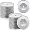 1.5 Inch Perforated Insulation Pins Self Locking Washers Flat Washer Round Galvanized Steel Plaster Washers for Wall and Ceiling (200 Pieces)