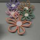 Barydat 6 Pcs Boho Nursery Decor Daisy Flower Woven Macrame Wall Hanging 3 Size Daisy Flower Wall Decor Bohemian Nursery Decorations for Home Dorm Art (Multicolor)