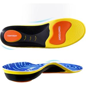 High Arch Support Pain Relief Inserts for Plantar Fasciitis & Flat Feet, 230+ lbs Heavy Duty Orthotic Insoles for Men Women, Work Boot Shoe Insoles for All Day Standing, Size: MEN7.5-8|WOMEN8.5-9--(260mm)