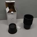 6 Pack Round Bed Risers, 4 Inch Furniture Raising Blocks, Black Lifts with Non-Slip Foam Pads, Heavy Duty Dorm Bed Frame Extenders for Desk Chair, Table Legs, Sofa Couch