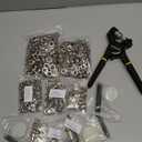 Grommet Tool Kit, Eyelet Tool Multi-Purpose Handheld Manual Hole Punch Rivet Press Plier Crimper 3 Interchangeable Dies with 900 Set 7/32" 5/16" 3/8" Metal Grommets Washers