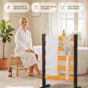 Freestanding Towel Warmer 5-Bar Space Aluminum Matte Black