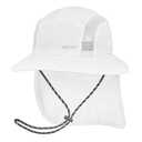 Sukeen Kids Sun Hats with Neck Flap 3 Ways to Wear Foldable Bucket Hat for Girls Boys Lightweight Kids Beach Hat for Outdoors White
