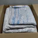 Washable Rugs 8x10 Area Rugs for Living Room- Modern Abstract Rugs for Bedroom,Dining Room, Large Soft Low Pile Carpet with Non Slip Rubber Backing,Neutral Accent Rug for Nursery Home Office (Blue-griege-brown-beige-white)