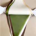 32Meters 105ft Brown Olive Green Party Bunting Banner Cream Ivory Beige Fabric Pennant Champagne Khaki Triangle Flags, Neutral Decorations for Boho Tan Rustic Birthday Baby Shower Wedding Decor
