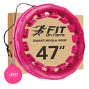 FIT ONFORM Weighted Hula Fit Hoop for Adult Weight Loss, 2 in 1 Smart Fitness Exercise Hoop for Women Abs Workout, Fit on Form 24/28/32 Detachable Knots