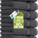 Utopia Towels 6 Pack Premium Hand Towels Set, 16 by 28 inches, 100% Ring Spun Cotton, Ultra Soft and Highly Absorbent 600GSM Towels for Bathroom, Gym, Shower, Hotel, and Spa, Grey