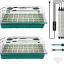 Sondiko Seed Starter Tray with Grow Light, 80 Cells Seed Starter Kit with Humidity Dome, Adjustable Brightness Plant Starter Trays, Indoor Plants Germination Kit(2 Pack)