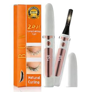 Heated Eyelash Curler – Fast 5s Heat-Up, USB Rechargeable Electric Eyelash Curler, LED Display, Anti-Burn, 24H Long-Lasting Curl, Perfect Gift for Women (White A1)