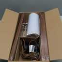 LEPOWER Wood Tripod Floor Lamp, Mid Century Standing Lamp, Modern Design Studying Light for Living Room, Bedroom, Study Room and Office, Flaxen Linen Shade with E26 Base Brown