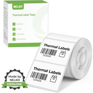 Thermal Labels for Nelko PM220 Label Maker, 1.57'' x 1.18'' (40x30mm) Thermal Sticker Tab, Waterproof, Multi-Purpose Label Tape, 1 Roll of 230 Self-Adhesive Thermal Paper (White)
