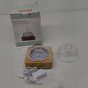 Glass Essential Oil Diffuser with Glass Reservoir & WoodBase, 200ml Ultrasonic Lock Color Timer Auto-Off 7 Color Light Aroma Glass Dome Diffuser for Home Office Bedroom Yoga (Yellow)