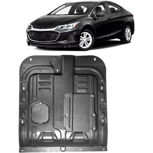 Front Engine Splash Shield for Chevrolet Cruze 2016 2017 2018 2019 1.4T Engine Guards Suitable for Chevy Cruze Under Engine Cover Mud Flaps Directly Replace Original One Black