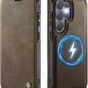 for Samsung Galaxy S26 Ultra Wallet Case Compatible with Magsafe, PU Leather Flip RFID Blocking Card Holder Shockproof Magnetic Women Men Wallet Phone Case Cover for Galaxy S26 Ultra, Brown