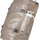 BAGSMART Rolling Duffle Bag with Wheels, Travel Duffel Luggage Bag for Men, Water Repellent Heavy Duty for Travel Camp, Camel, Large, 70L