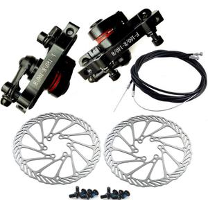 BlueSunshine MTB BB8 Mechanical Disc Brake Front and Rear 160mm Whit Bolts and Cable