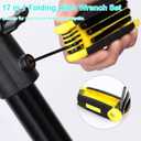 warmtree 17-Piece Folding Allen Wrench Set | Metric & SAE Sizes | 2-Pack Portable Hex Tool for Home Repair & Professional Use