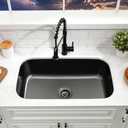 HLBLFY 31 Inch Black Undermount Kitchen Sink Large Corner
