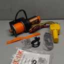 AC-DK 12V 2000-lb. ATV/UTV Electric Winch, Off-Road Synthetic Rope Winch for Trailer Boat RV Towing Winches, ATV/UTV Winch with Big Yellow Wired Remote and Winch Mounting Plate