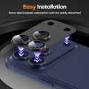 Jeluse Compatible with iPhone 17 Pro Camera Lens Protector, Strong Adhesion Full Coverage Metal Aluminum Alloy Ultra Clarity Tempered Glass Camera Screen Protector
