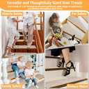 18 Pack Non-Slip Stair Treads for Wooden Steps Indoor, 8" X 30" Peel and Stick Carpet Stair Treads for Wooden Steps, Reusable Self-Adhesive Stair Runners for Wooden Steps for Kids, Elders & Pets