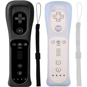 Wii Remote Controller, 2 Packs Upgrade Wii Wireless Controller Compatible with Wii Wii U(Black and White)