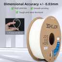 3DHojor TPU Filament 1.75mm TUP95A 3D Printer Filament Flexible Soft 3D Filament 1KG (2.2lbs) fit Most FDM 3D Printers Dimensional Accuracy +/- 0.03 mm-White
