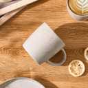 famiware Coffee Mugs Set of 6, Meteor 13 oz Ceramic Mug Cup Set with Handle for Coffee, Tea, Cappuccino, Latte, Milk, Creamy White