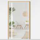 CHIYUNS White Reversible Left Right Side Opening Screen Door, Mesh Magnetic Closure Heavy Duty, Fits 60 x 80 Door, Self Closing Fiberglass Bug Net with Magnet for Front, Sliding Doors, Pet Friendly