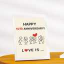 3 x OJsensai Happy 10 Year Anniversary Card & Gift for Him Wife Couples Husband, Wedding Anniversary Card