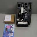 Herwicm Microscope 40X-2500X Magnification, HD Wide Angle Eyepieces, 4-inch High-Pixel Display with LED Fill Light 3, Cell Phone Observable, for Home School Labs (White)