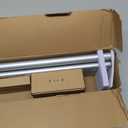 Silver Double Curtain Rod for Windows 66 to 120 Inches (5.5 to 10 Ft), 1 Inch Adjustable Drapery Rods with Sparkling Foil Finials, USFOOK Heavy Duty Curtain Rods for Sliding Glass Door