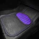 FH Group Car Floor Mats - Heavy-Duty Rubber Floor Mats for Cars, Universal Fit Full Set, Trimmable Automotive Floor Mats, ClimaProof Floor Mats For Most Sedan, SUV, Truck Floor Mats Purple