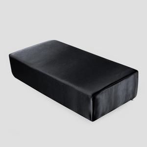 HOMBYS Pillowcase for Cube Pillow-Silky and Smooth Satin Pillowcase with Hidden Zip (ONLY Pillowcase) (24"x12"x5.5", Black)