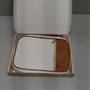 Quilted Vegan Leather Bible Cover, Color-Blocked Bible Cover Case for Women, Bible Carrying Case with Handle, Bible Study Supplies & Christian Gift for Women and Girls (White & Brown, TS/S)