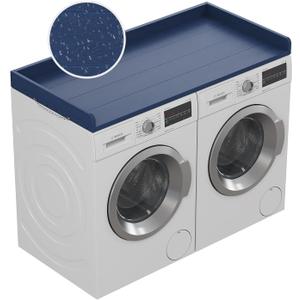 No-Installation HDPE Washer Dryer Countertop, Washer and Dryer Topper Covers for The Top, Laundry Countertop Laundry Room Organization No Water Leakage Navy Blue, 24" x 18" x 12"
