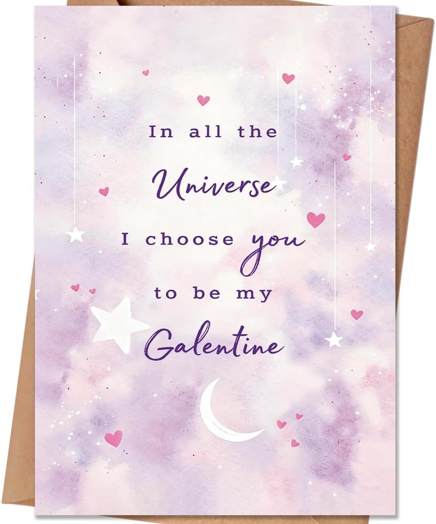 3 x Happy Galentine's Day Card for Bestie, Funny Galentines Day Card Gifts for Best Friend, Female Friend, Gal Pal (QQ-165)
