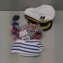 4PCS Yacht Captain Hat Sailor Hat Sunglasses Sailor Ship Cap Scarf Cap, Boat Captain Accessories for Women Men Party Dress Up