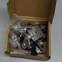 4 Pack 1 Inch Small L-Shaped Plate Swivel Caster Combo, TPR Rubber Wheel Metal Housing Caster L-Shape Side Mount Plate for Furniture, 80Lbs/36Kg Load Capacity - 2 Swivel 2 Swivel w/Brake