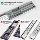 LONTAN 5 Pairs 18 Inch Soft Close Drawer Slides Side Mount Heavy Duty Cabinet Drawer Glides Ball Bearing Full Extension Kitchen Cabinet Rails 100 LB Capacity