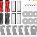 34 PCS Qrevo S5V Replacement Accessories Compatible with Roborock Qrevo Curv/S5X/Edge/Edge S5A/Qrevo S5V Robot Vacuum, 2 Mainbrush, 6 Scent Tablets,4 HEPA Filters, 6 Dust Bags,6 Mop Pads, 6 Side Brush