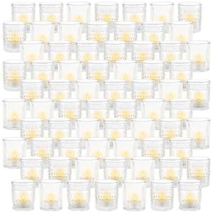 DNANAOL 70pcs Assorted Votive Candle Holders - Clear Glass Tea Lights Candle Holder in Bulk, Tealight Candle Holder for Table Centerpiece Wedding Decor Home Decoration