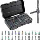 24 in 1 Magnetic Ratchet Screwdriver Set, Multi Bit DIY Magnetic Screwdriver Set with Detachable Ratchet Handle, Portable Precision Repair Tool Kit for Furniture, Electronics, Bicycle