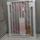 Mumeasy 36" High Extra Tall Dog Gate, 29.6"-40.5" Wide Pressure Mounted Tall Baby Gate for Dog, Auto Close Pet Gate with Door for Stairs,Doorways,House,White