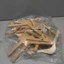 Nature Smile Kids Baby Children Toddler Wooden Shirt Coat Hangers with Notches and Anti-Rust Chrome Hook Pack of 20 (Natural)