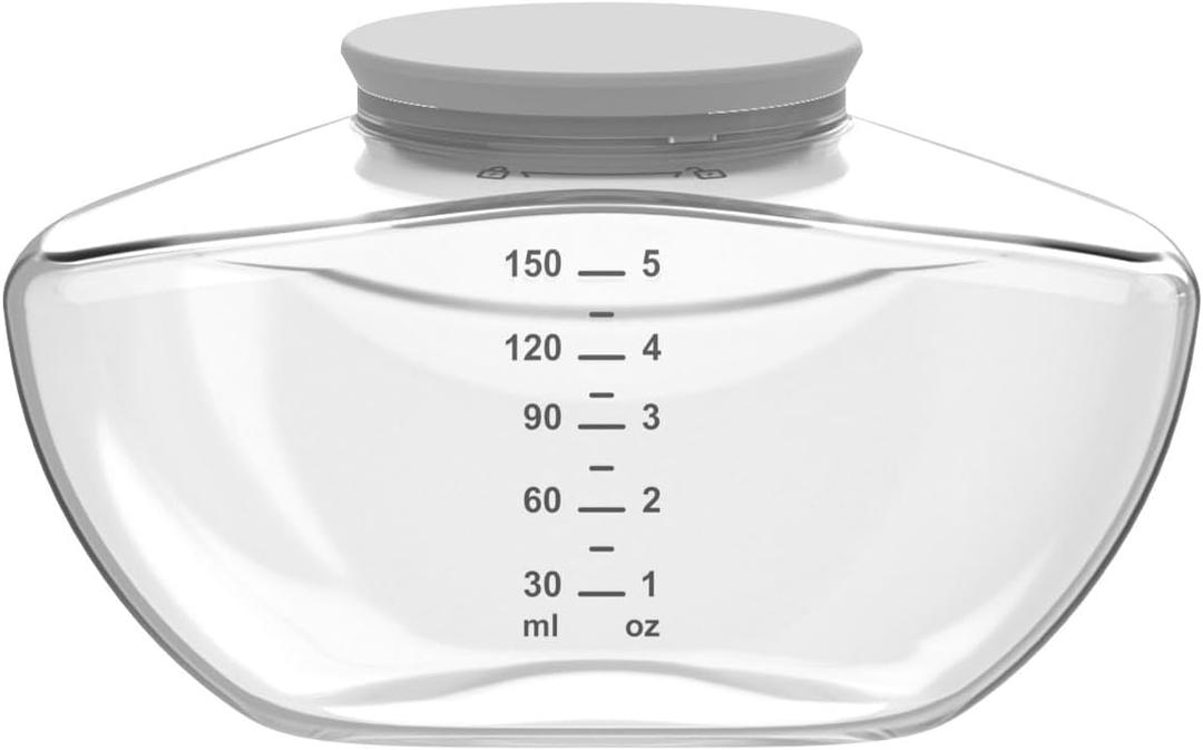 1pc Breast Pump Milk Collector with Silicone Lip Compatible with Momcozy Upgraded Mobile Flow M9, Upgraded M9 Breastmilk Container, Easy to Storage and Carry, Not Mom Cozy Original Parts