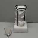 LYEOBOH Stackable Coffee Mugs with Rack, 13 oz Ceramic Coffee Mug Set of 4 with Stand, Latte Cup with Spoon, Cappuccino Cups for Hot Cocoa, Milk, White