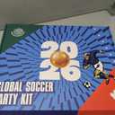 Soccer Fan Gear Set for 2026 World Tournament, Soccer Party Favors Kit with Flag,Scarf, Face Paint, Clapper, Horn&Glasses,Supporter Accessories for Game Day, Sports Event, Gift