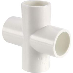 uxcell PVC Pipe Fitting 4 Way Cross Schedule 40 20mm Socket Tee Corner Fittings White